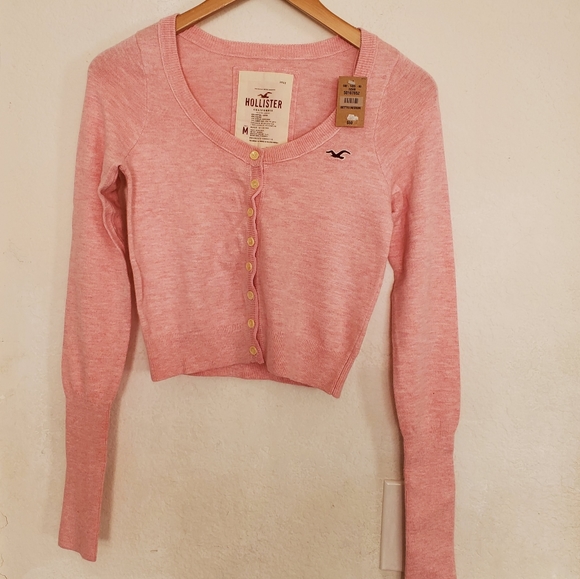 hollister cropped cardigan